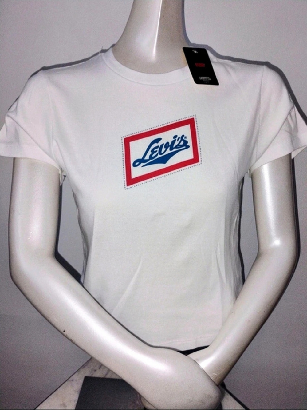 Levi's Essential Sporty Tee Logo Short Sleeve Tee White Large